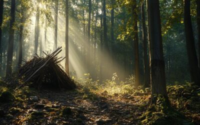 Abri de survie en forêt : trouver ou construire ? Les critères essentiels pour choisir le bon emplacement